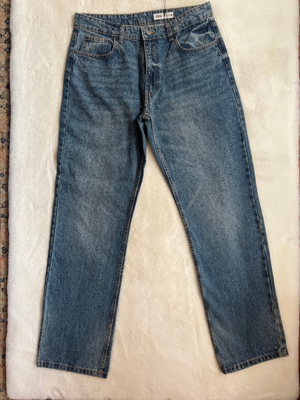 Zara Blue Straight-Leg Women's ✨✨Sparkle ✨ ✨Jeans